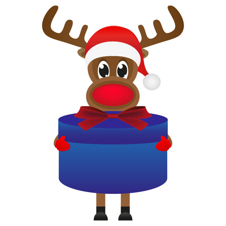 Reindeer with Christmas giftsのイラスト素材