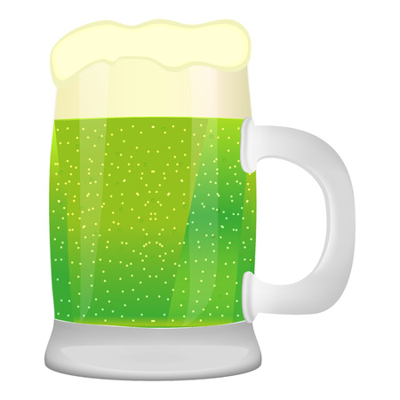 mug of beer on white backgroundのイラスト素材