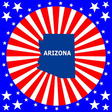 map of the U S  state of Arizonaのイラスト素材