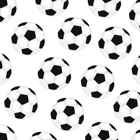background soccer balls on white backgroundのイラスト素材