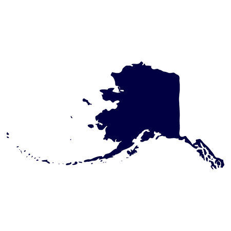 Map of the U S  state of Alaskaのイラスト素材
