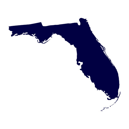 map of the U S  state of Floridaのイラスト素材