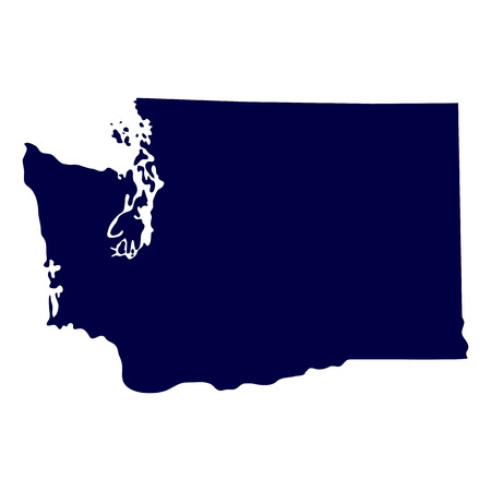 map of the U S  state of Washingtonのイラスト素材