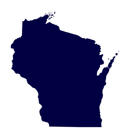 map of the U S  state of Wisconsinのイラスト素材
