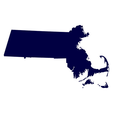 map of the U S  state of Massachusettsのイラスト素材