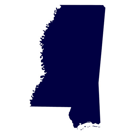map of the U S  state of Mississippiのイラスト素材