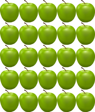 seamless pattern with green appleのイラスト素材