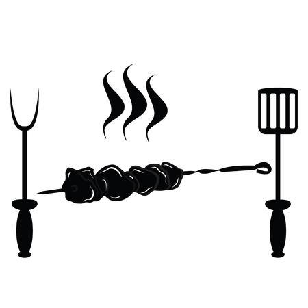 kebab and cutleryのイラスト素材