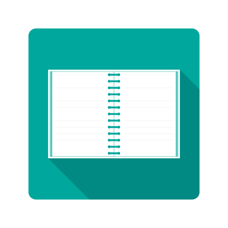 Flat design icon. notebookのイラスト素材