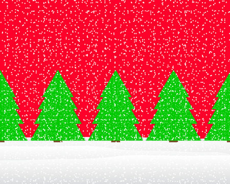 Winter Christmas landscapeのイラスト素材