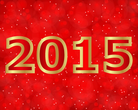 red christmas background with numbers 2015のイラスト素材