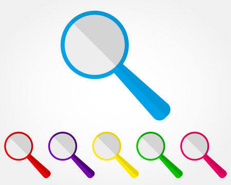 magnifier icon setのイラスト素材