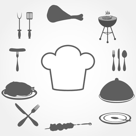 Icons set foodのイラスト素材