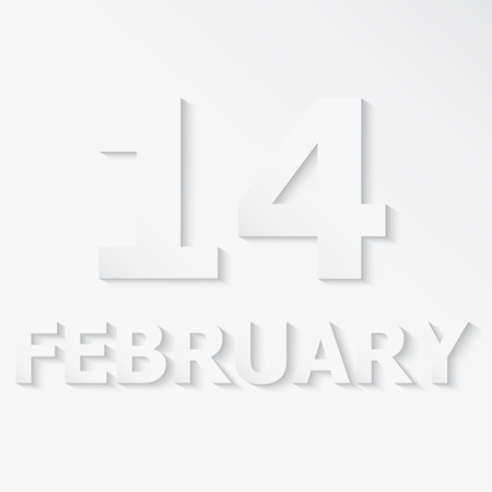 FEBRUARY 14 Valentineのイラスト素材