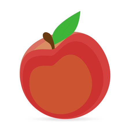 peach on a white backgroundのイラスト素材