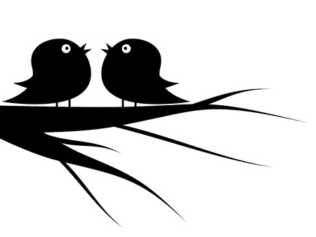 bird on treeのイラスト素材