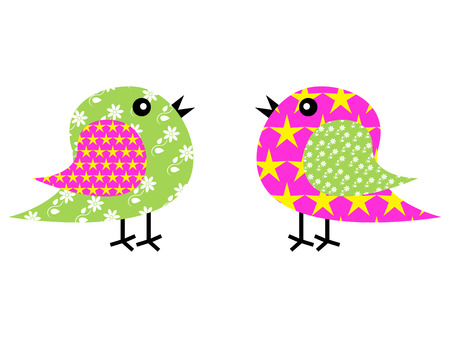 cartoon birdsのイラスト素材