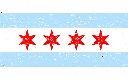 Chicago flagのイラスト素材
