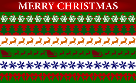 Seamless stickers for Christmas and New Yearのイラスト素材