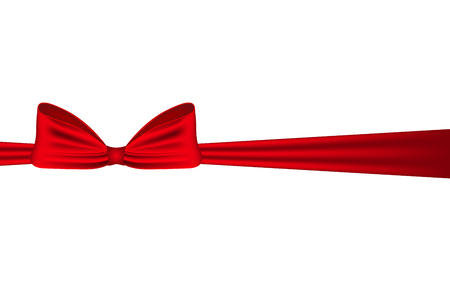 Template greeting card with a red bowのイラスト素材