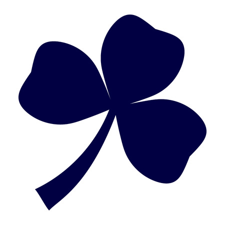 silhouette leaf clover on a white backgroundのイラスト素材