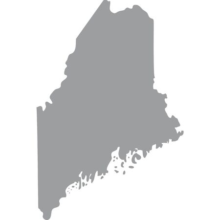 map of the U.S. state of Maine vectorのイラスト素材