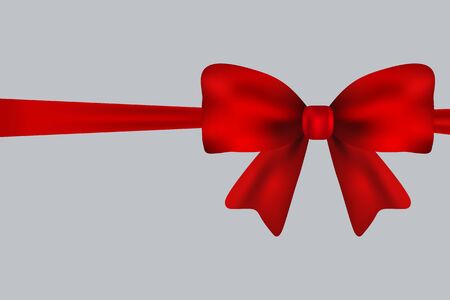 Red gift bow of ribbon isolated on white background vectorのイラスト素材