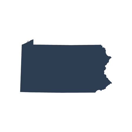 map of the U.S. state  Pennsylvaniaのイラスト素材