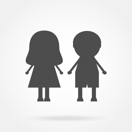 Icon boy and girlのイラスト素材