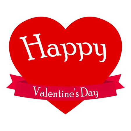 Pink heart on Valentine s Day vectorのイラスト素材