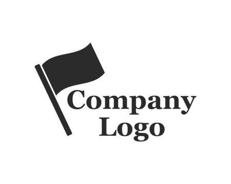 Company icon  with flagのイラスト素材