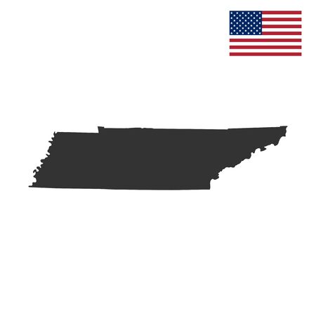 map of the U.S. state of Tennesseeのイラスト素材