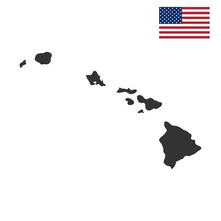 map of the U.S. state of Hawaiiのイラスト素材