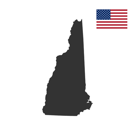 map of the U.S. state of New Hampshire on a white backgroundのイラスト素材