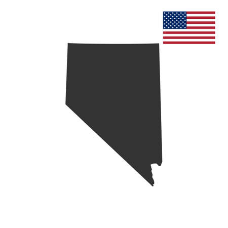 map of the U.S. state of Nevada on a white backgroundのイラスト素材