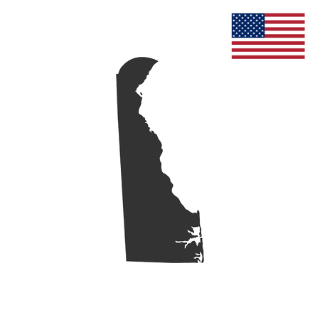 map of the U.S. state of Delaware on a white backgroundのイラスト素材