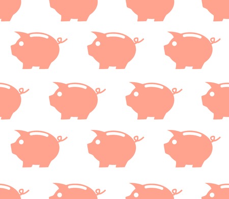 Seamless pattern with piggy bankのイラスト素材