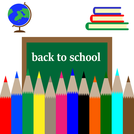 back to school postcardのイラスト素材