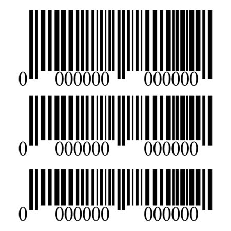 Barcode set isolated on white background, vector illustration