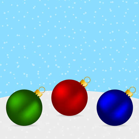Christmas colored balls for the treeのイラスト素材