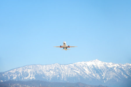 Sochi, Russia - April 22 , 2022: Azimuth Airlines, Sukhoi SuperJet 100-95Bのeditorial素材