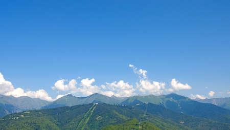 Mountain peaks in Krasnaya Polyana, Sochi.