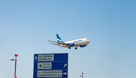 Sochi, Russia - April 22 , 2022: Yakutia Airlines, Boeing 737-700のeditorial素材