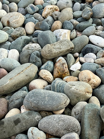 Background of pebbles on the sea coast