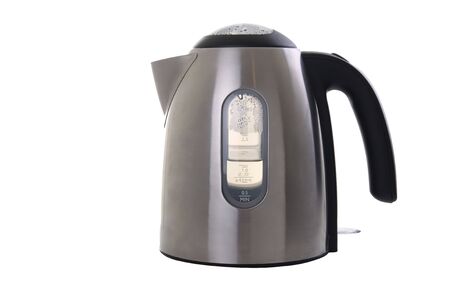 electric kettle on white backgroundの写真素材
