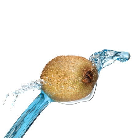 kiwi water splashの写真素材