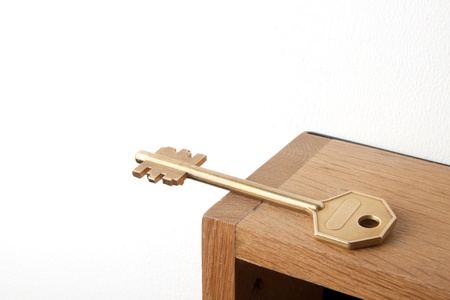 key on shelfの写真素材