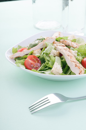 chicken caesar saladの写真素材