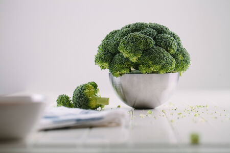 Fresh broccoli on the table