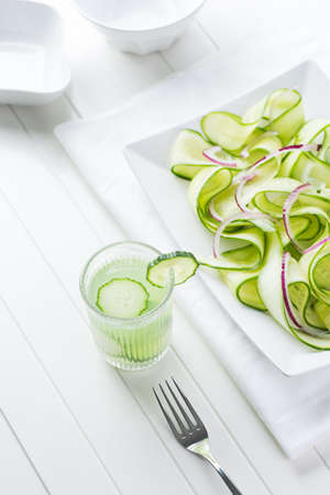 healthy fresh juice of cucumberの写真素材